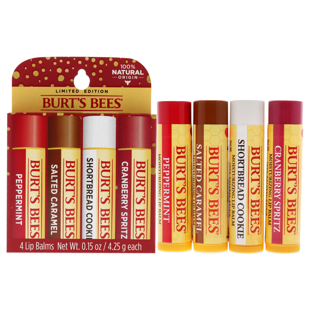 Burts Bees Lip Balm Festive Fix 4-Pack - 2022 by Burts Bees for Unisex - 1 Pack